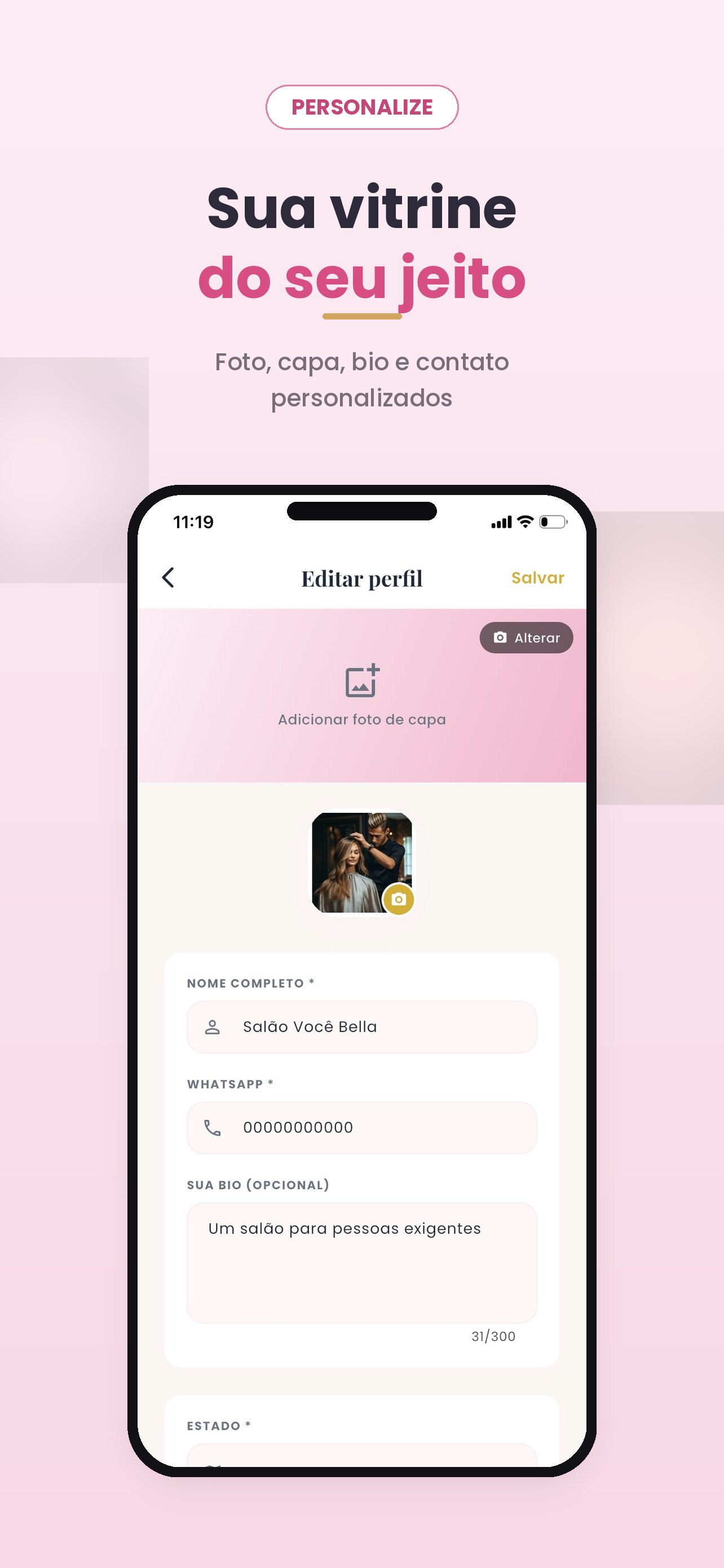 Editar perfil personalizado